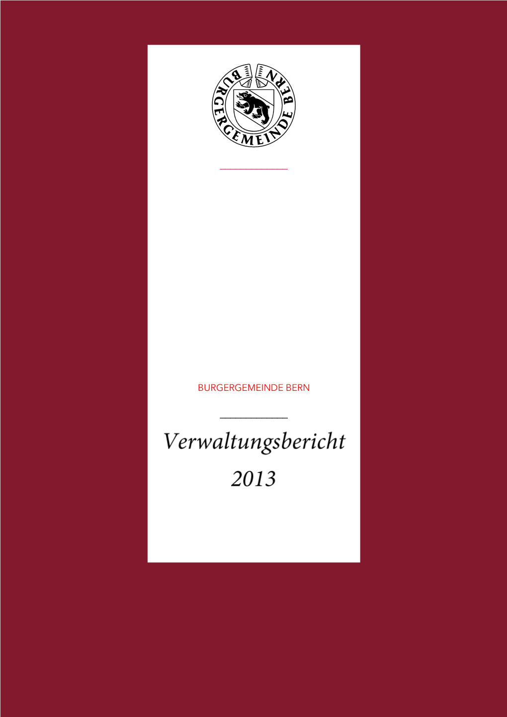 Verwaltungsbericht 2013