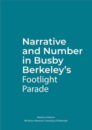 Narrative and Number in Busby Berkeley's Footlight Parade