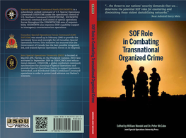 SOF Role in Combating Transnational Organized Crime to Interagency Counterterrorism Operations