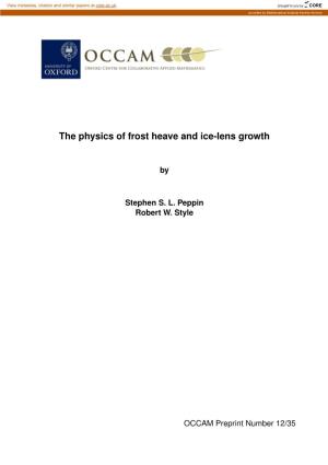 The Physics of Frost Heave and Ice-Lens Growth