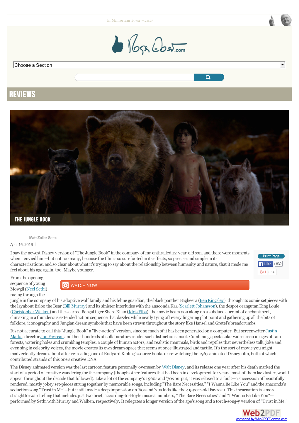 The Jungle Book Movie Review & Film Summary