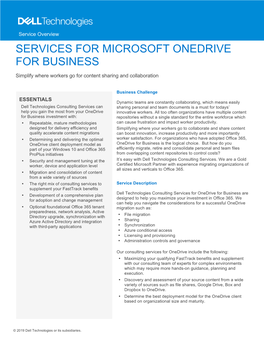 Services for Microsoft Onedrive for Business