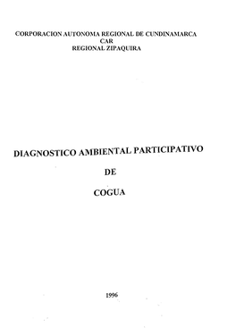 DIAGNOSTICO AMBIENTAL Participativ O DE COGUA