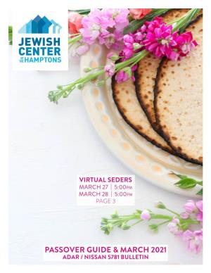 Passover Guide & March 2021