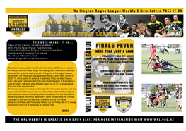 Wellington Rugby League Weekly E Newsletter-PASS IT ON