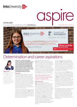 Determination and Career Aspirations