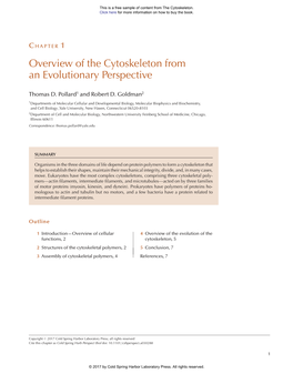 The Cytoskeleton