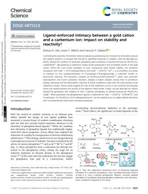 Ligand-Enforced Intimacy Between a Gold Cation and a Carbenium Ion: Impact on Stability and Cite This: Chem