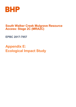 Ecological Impact Study