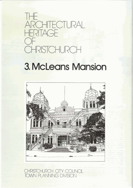 Mcleans Mansion Introduction Mcleans Mansion Stands at 387 Manchester Street