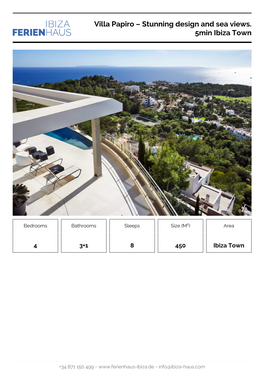 Villa Papiro – Stunning Design and Sea Views. 5Min Ibiza Town