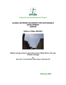 Global Network on Energy for Sustainable Development (Gnesd)