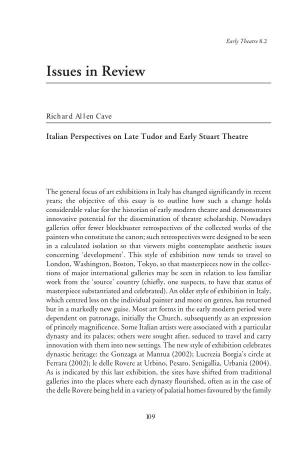 Italian Perspectives on Late Tudor and Early Stuart Theatre