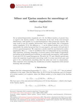 Milnor and Tjurina Numbers for Smoothings of Surface Singularities