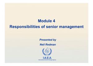 Module 4 Responsibilities of Senior Management
