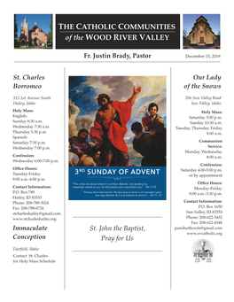 THE CATHOLIC COMMUNITIES of the WOOD RIVER VALLEY