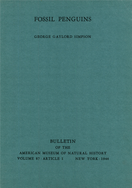 Bulletin~ of the American Museum of Natural History Volume 87: Article 1 New York: 1946 - X X |! |