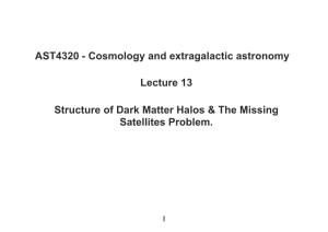 Lecture 13 AST4320