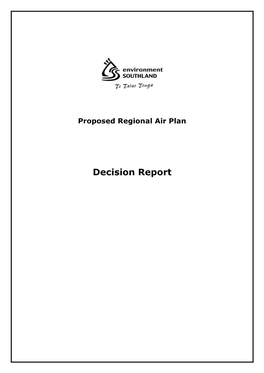Decision Report