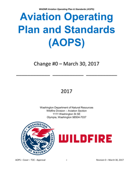 DNR Aviation Operating Plan & Standards (AOPS) Aviation Operating Plan and Standards (AOPS)
