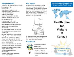 Health Care for Visitors to Canada