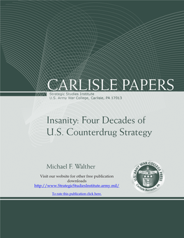 Four Decades of US Counterdrug Strategy