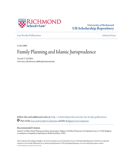 Family Planning and Islamic Jurisprudence Azizah Y