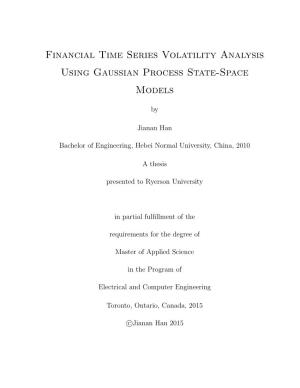Financial Time Series Volatility Analysis Using Gaussian Process State-Space Models