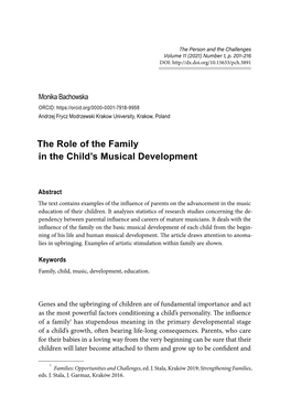 The Role of the Family in the Child's Musical Development