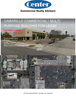 Camarillo Commercial / Multi Purpose Building for Lease