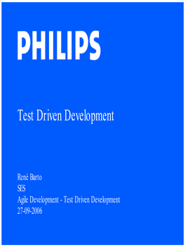 Test Driven Development