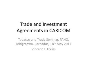 Trade and Investment Agreements in CARICOM