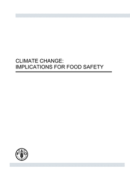 Climate Change: Implications for Food Safety