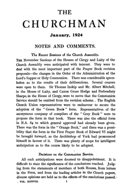 CHURCHMAN January, 1924