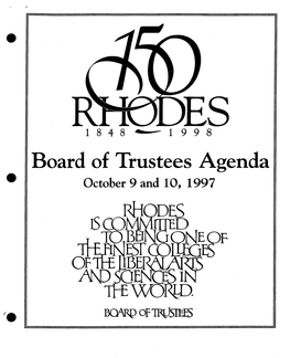 Board of Trustees Agenda Fl October 9 and 10, 1997