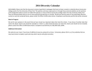 2014 Diversity Calendar
