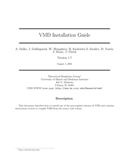 VMD Installation Guide