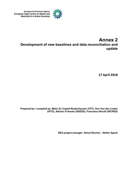 Annex 2 Development of New Baselines and Data Reconciliation and Update