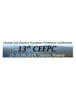 13Th Central and Eastern European Conference 23-25.09.2019, Ustroń, Poland