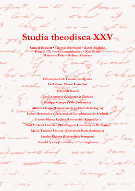Studia Theodisca XXV
