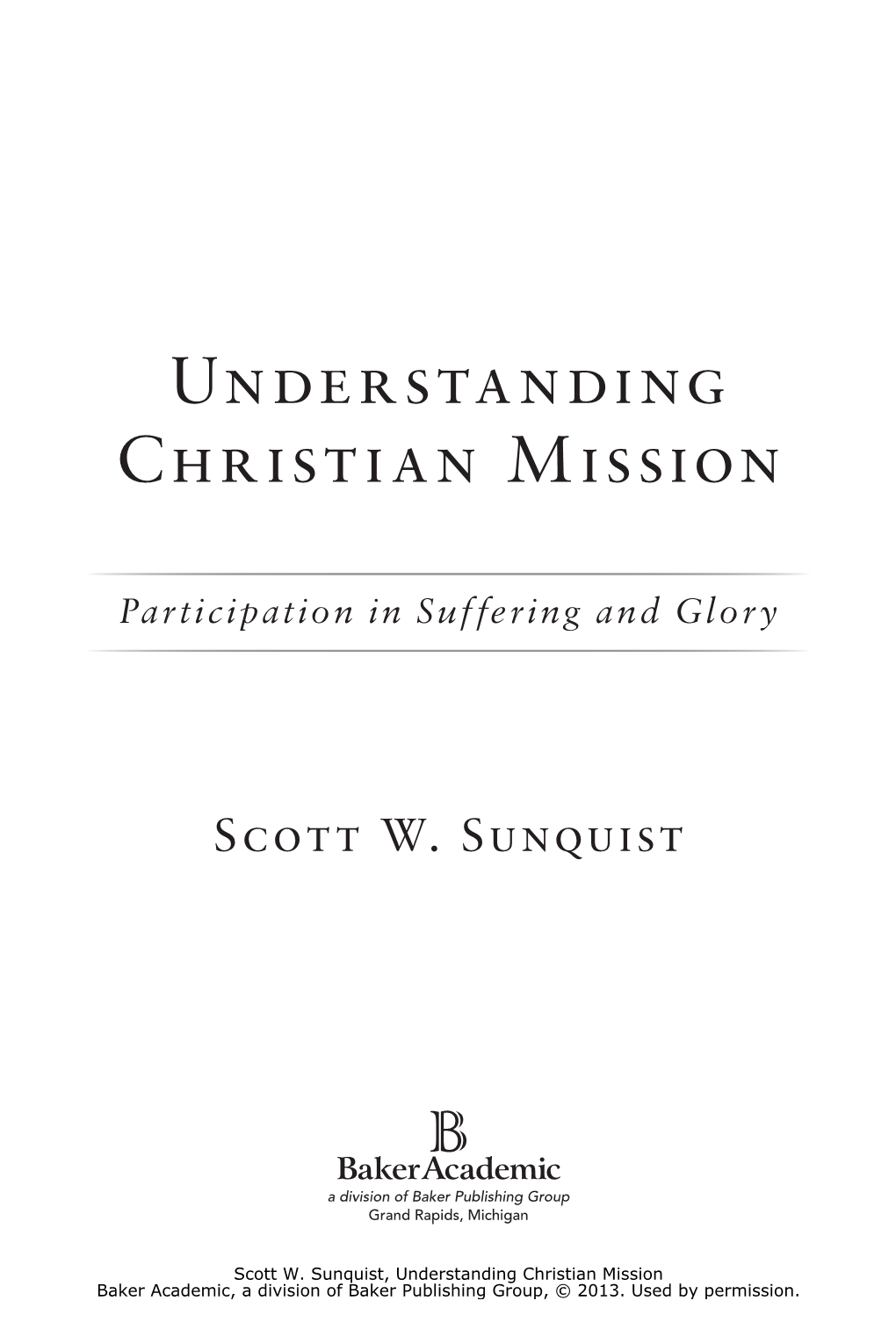 Understanding Christian Mission