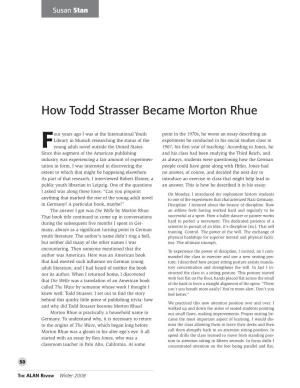 How Todd Strasser Became Morton Rhue