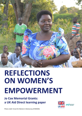 Reflections on Women's Empowerment