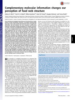 Complementary Molecular Information Changes Our Perception of Food Web Structure