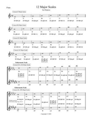 12 Major Scales for Flute