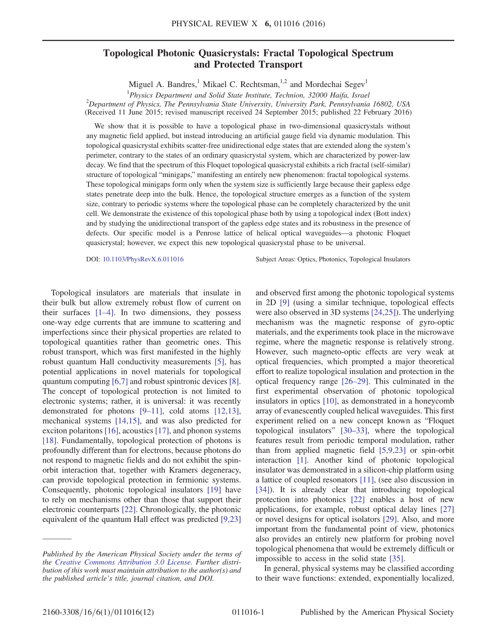 Fractal Topological Spectrum and Protected Transport