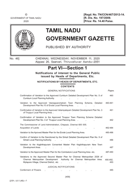 Tamil Nadu Government Gazette