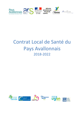 Contrat Local De Santé Du Pays Avallonnais 2018-2022