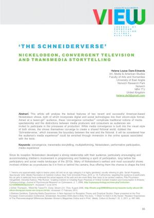 Nickelodeon, Convergent Television and Transmedia Storytelling