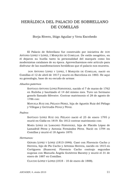 Heráldica Del Palacio De Sobrellano De Comillas. Revista ASCAGEN Nº 4